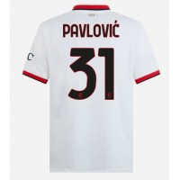 Dres AC Milan Strahinja Pavlovic #31 Preč 2024-25 Krátky Rukáv